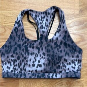 Brown and Black Racerback Sports Bra with Sleek Design
